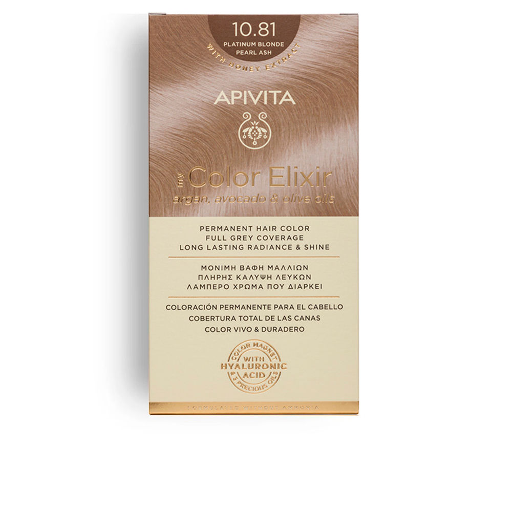 ApivitaMyColorElixirPermanentHairColor10.81PlatinumBlondePearlAsh Apivita My Color Elixir Coloração Capilar Permanente 10.81 Louro Platina Cinza Pérola - Image 1