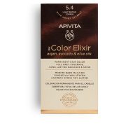 Box  of  Apivita  My  Color  Elixir  Permanent  Hair  Color  5.4  Light  Brown  Copper,  a  hair  dye  for  natural  and  shiny  color.