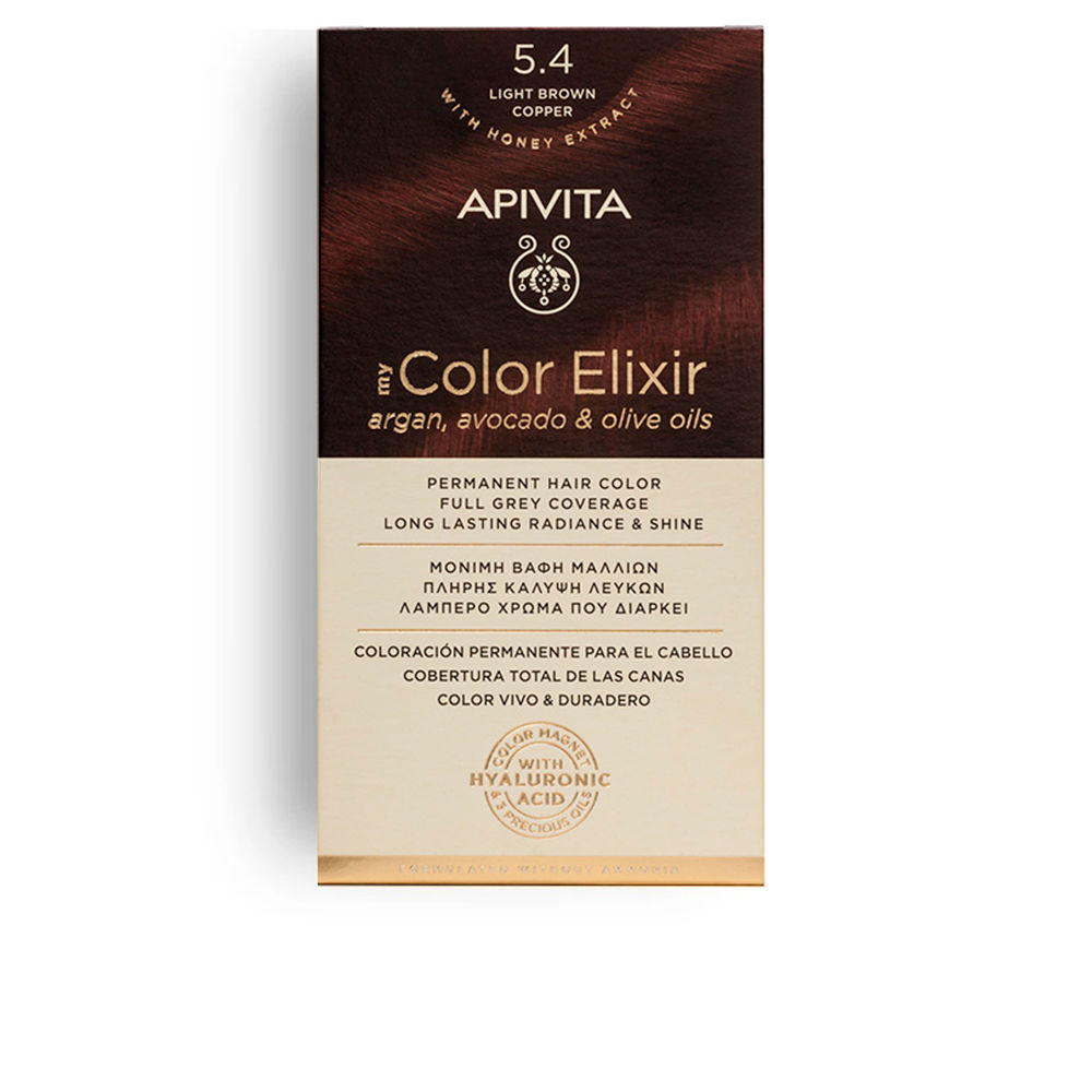ApivitaMyColorElixirPermanentHairColor5.4LightBrownCopper Apivita My Color Elixir Tinta Capilar Permanente 5.4 Castanho Claro Acobreado - Image 1