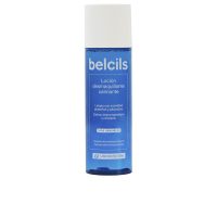 Bottle  of  Soothing  Eye  Makeup  Remover  Lotion  by  Belcils,  a  lotion  indicated  for  removing  makeup  and  soothing  sensitive  eyes.