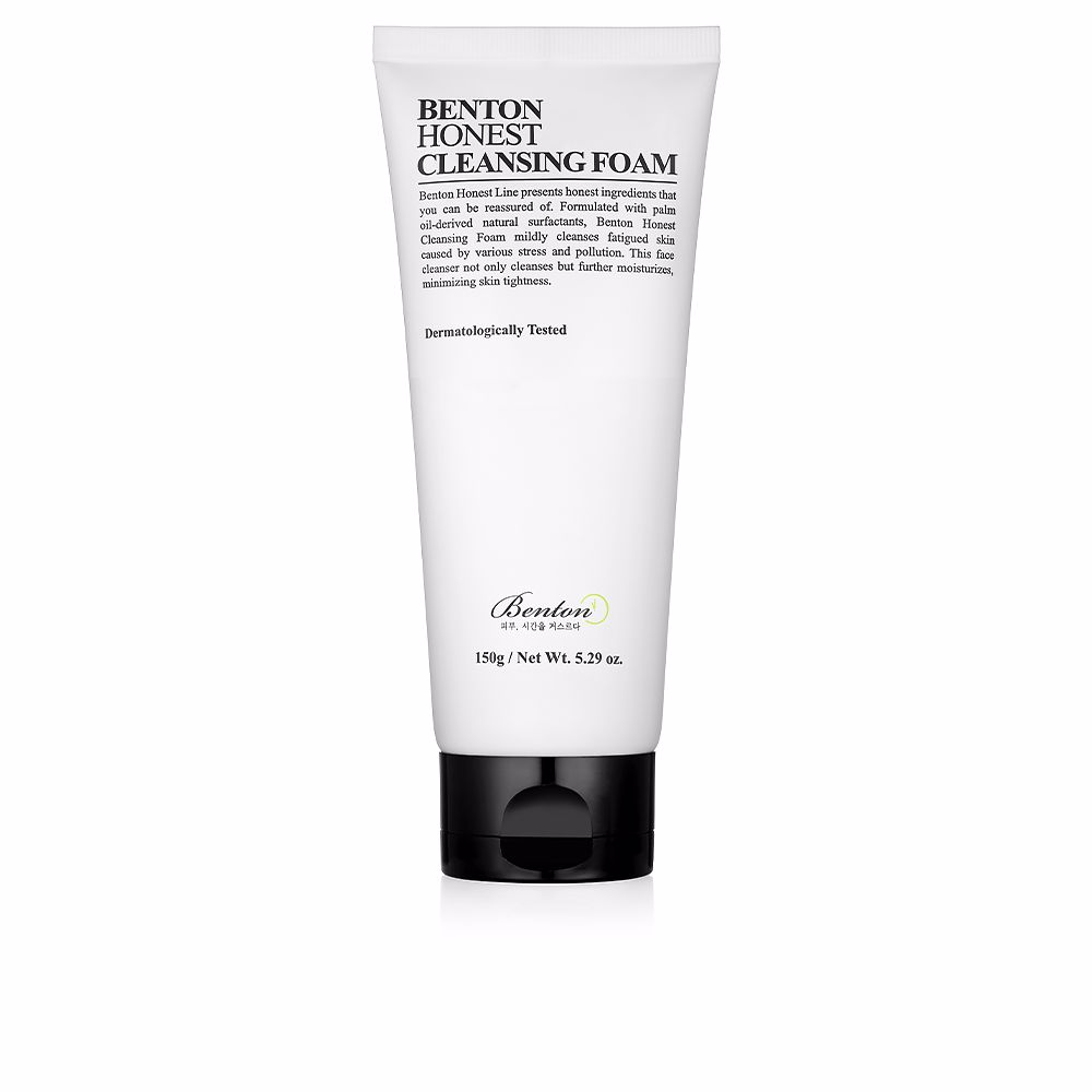 BentonHonestCleansingFoam150ml Tube of Honest Cleansing Foam by Benton, a cleansing foam indicated for moisturizing fatigued skin.