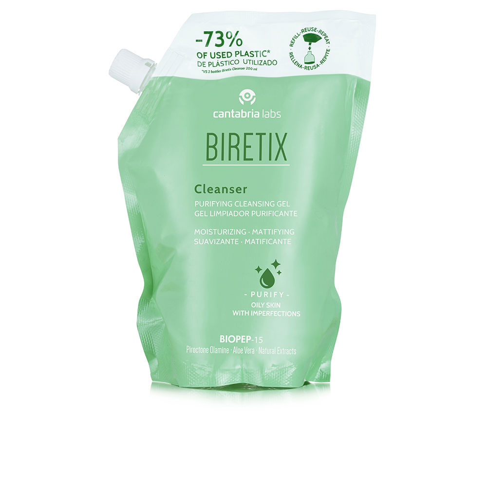 BiretixCleanserPurifyingCleansingGelRefill400ml Bottle of Cleanser Purifying Cleansing Gel by Biretix, a cleansing gel indicated for purifying acne-prone skin.