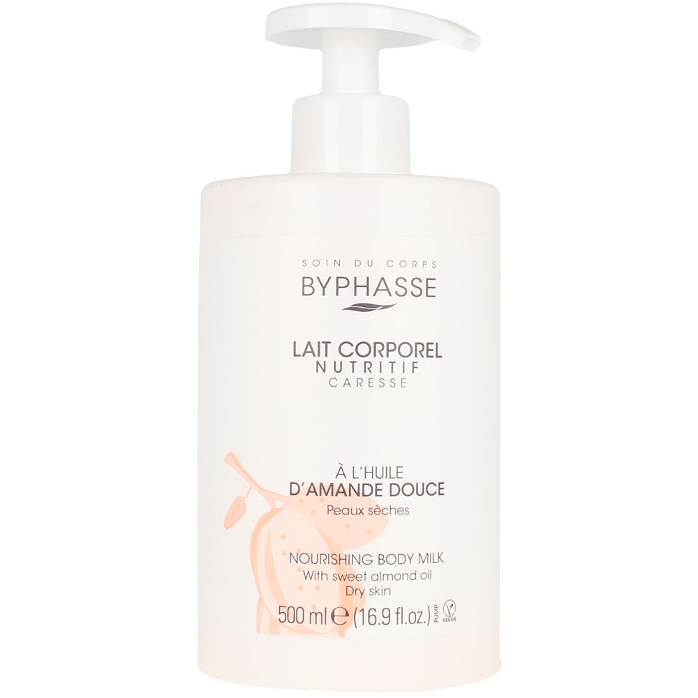 ByphasseCaresseNourishingBodyMilkWithAlmondOil500ml Byphasse Caresse Leite Corporal Nutritivo Com Óleo de Amêndoas 500ml - Image 1