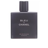Bottle  of  Chanel  Bleu  de  Chanel  Shower  Gel,  a  scented  shower  gel  indicated  for  gentle  body  cleansing.
