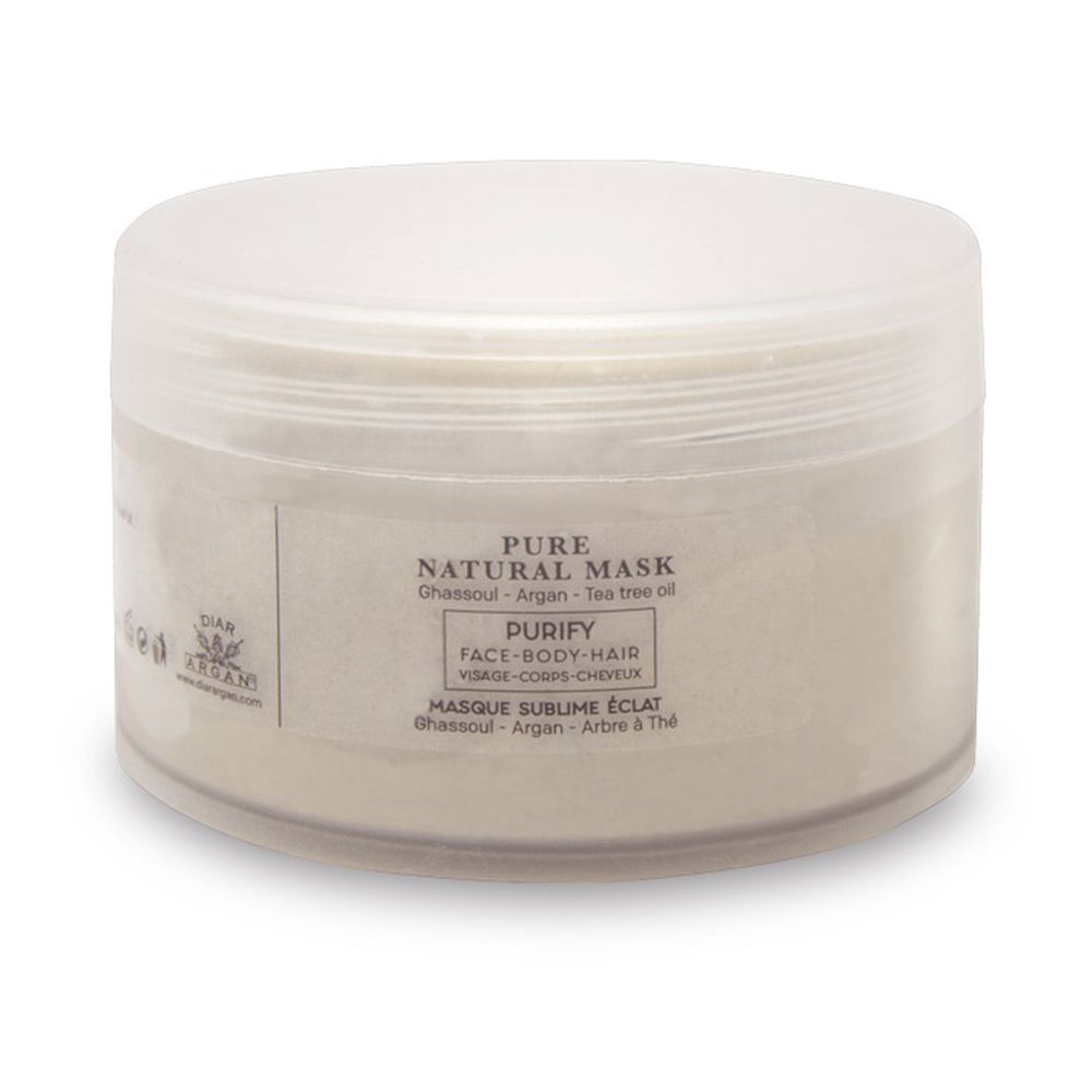 DiarArganPureNaturalMask200ml Jar of Diar Argan Pure Natural Mask by Diar, a natural mask indicated for purifying the face, body and hair.