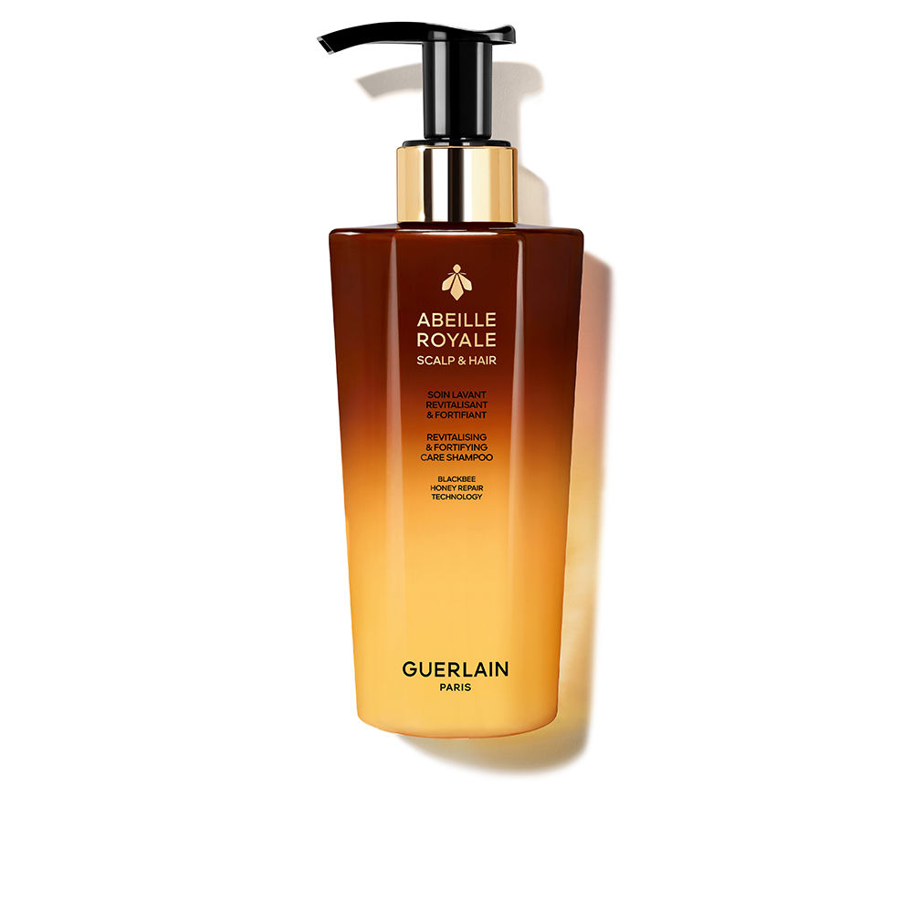 GuerlainAbeilleRoyaleScalp&HairRevitalizingAndFortifyingShampoo290ml Bottle of Guerlain Abeille Royale Scalp & Hair Shampoo by Guerlain, a shampoo indicated for revitalizing the scalp and hair.