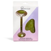 Product  container  of  Idc  Institute  Jade  Gua  Sha  and  Jade  Roller  by  Idc  Institute,  a  massager  set  indicated  for  firmer  skin.