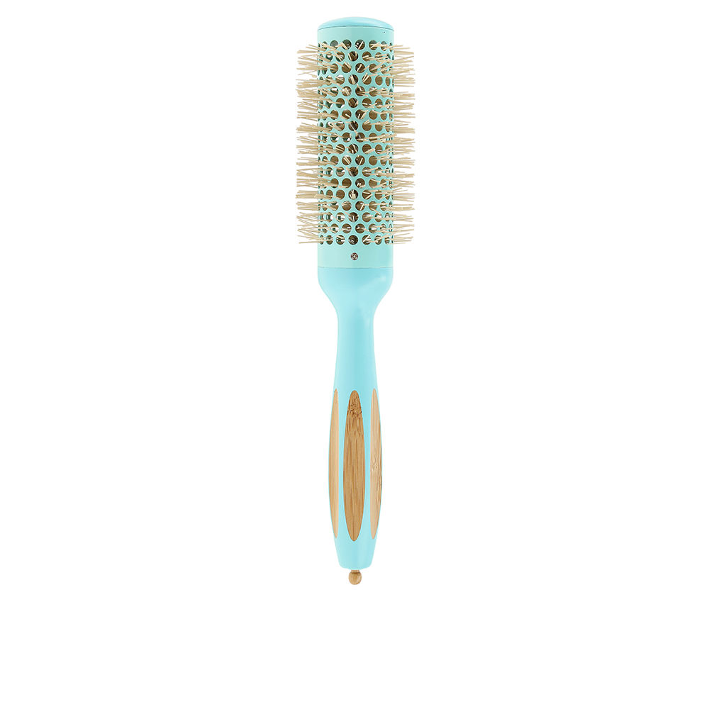 IlūBamboomRoundBrush35mm Product container of Ilū Bamboom Round Brush 35mm by Ilū Bamboom, a bamboo brush indicated for detangling and smoothing hair.