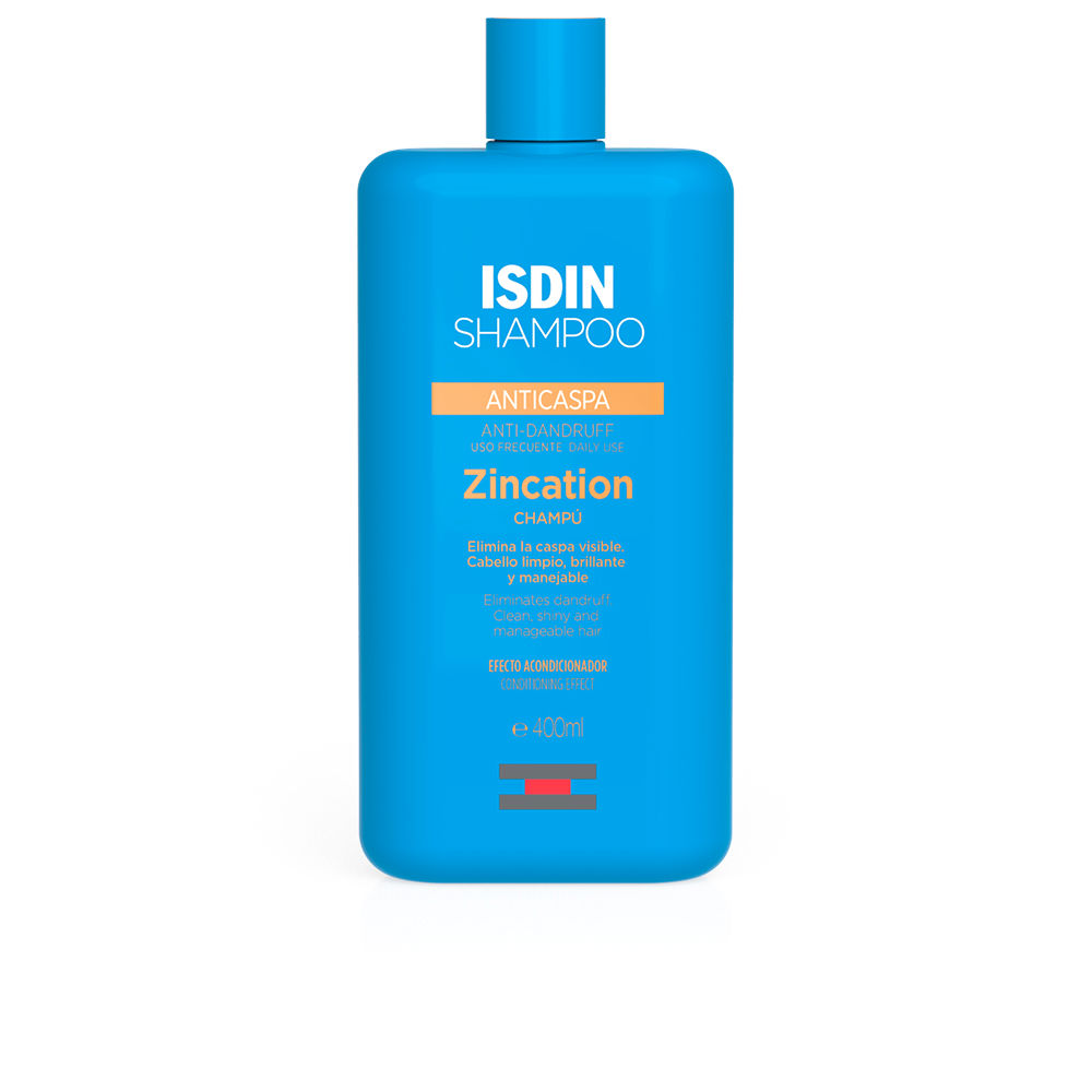 IsdinZincationAnti-DandruffFrequentUseShampoo400ml Bottle of Isdin Zincation Anti-Dandruff Frequent Use Shampoo 400ml by Isdin, a shampoo indicated for eliminating visible dandruff.