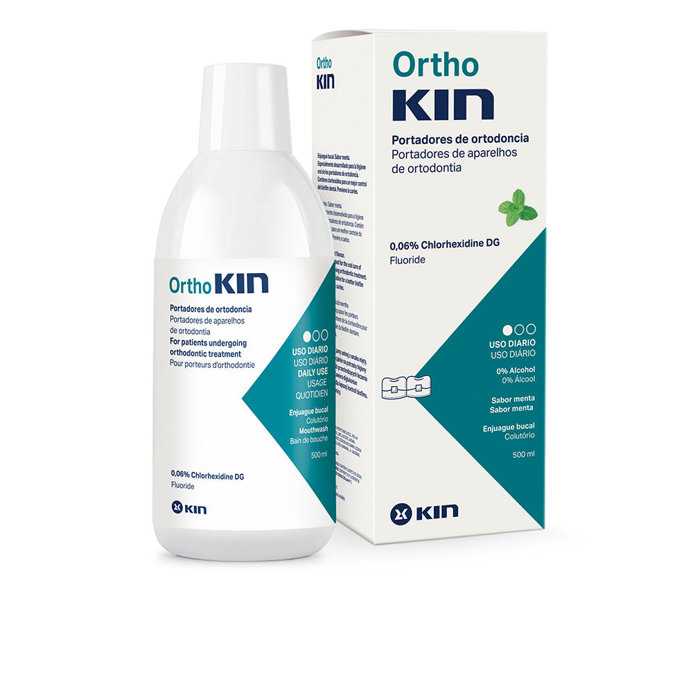 KinOrthokinMouthwashMintFlavor500ml Kin Orthokin Elixir Bucal Sabor Menta 500ml - Image 1