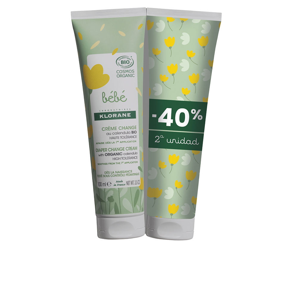 KloraneBabyBioDiaperChangeCreamDuo2x100ml Klorane Baby Bio Creme Muda Fralda Duo 2x100ml - Image 1