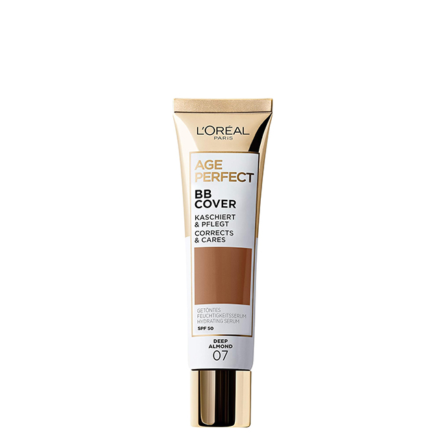 LOrealAgePerfectBBCoverLiquidMakeupSPF50Color07DeepAlmond30ml ロレアル エイジパーフェクト BBカバー リキッドファンデーション SPF50 カラー 07 ディープアーモンド 30ml - 画像 (1)