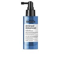 Bottle  of  LOréal  Professionnel  Aminexil  Advanced  Anti-Hair  Loss  Serum  by  LOréal,  a  serum  indicated  for  reducing  hair  loss.