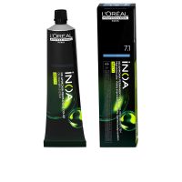 Product  container  of  LOréal  Professionnel  Inoa  No  Ammonia  Permanent  Color  7.1  by  LOréal,  a  hair  color  for  white  hair.