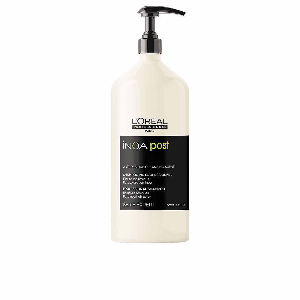 L'OréalProfessionnelInoaPostShampoo1500ml Bottle of LOréal Professionnel Inoa Post Shampoo by LOréal, a post coloration shampoo indicated for sealing hair color.