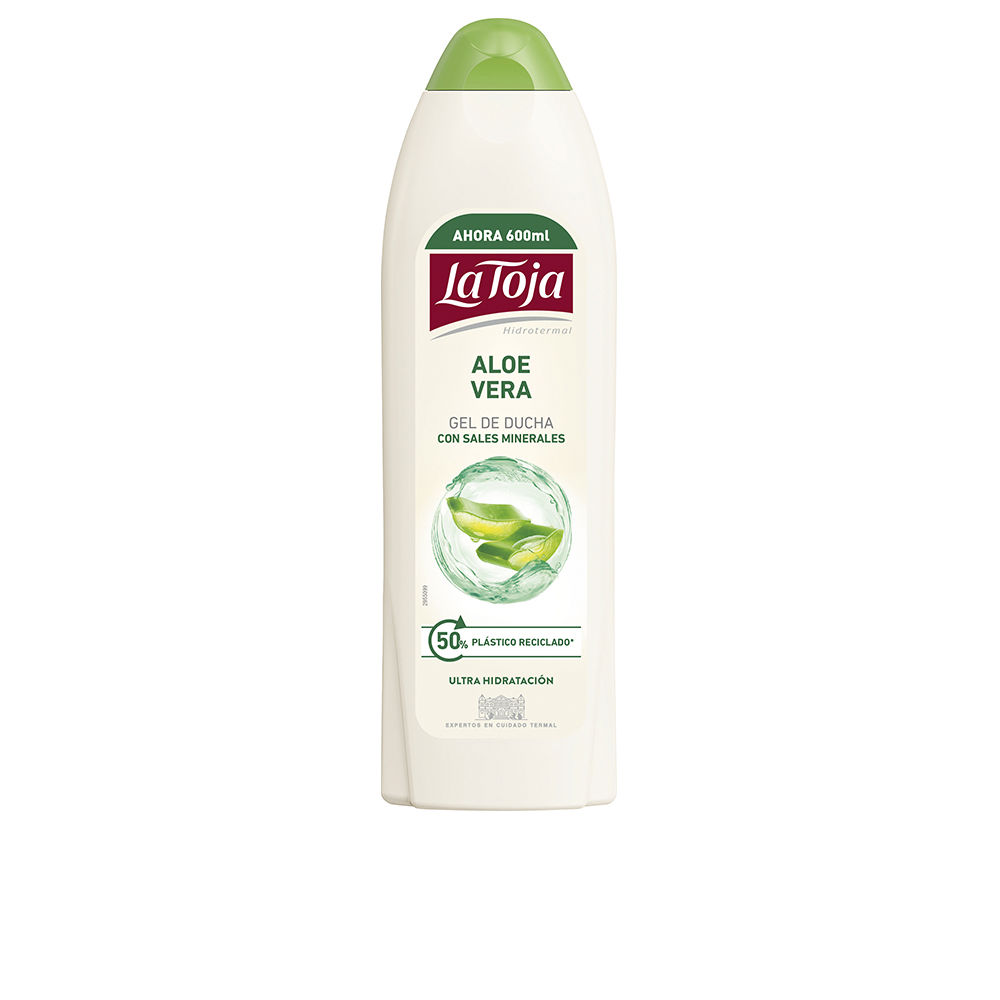 LaTojaAloeVeraShowerGel600ml Bottle of La Toja Aloe Vera Shower Gel by La Toja, a moisturizing shower gel indicated for gently cleansing all skin types.