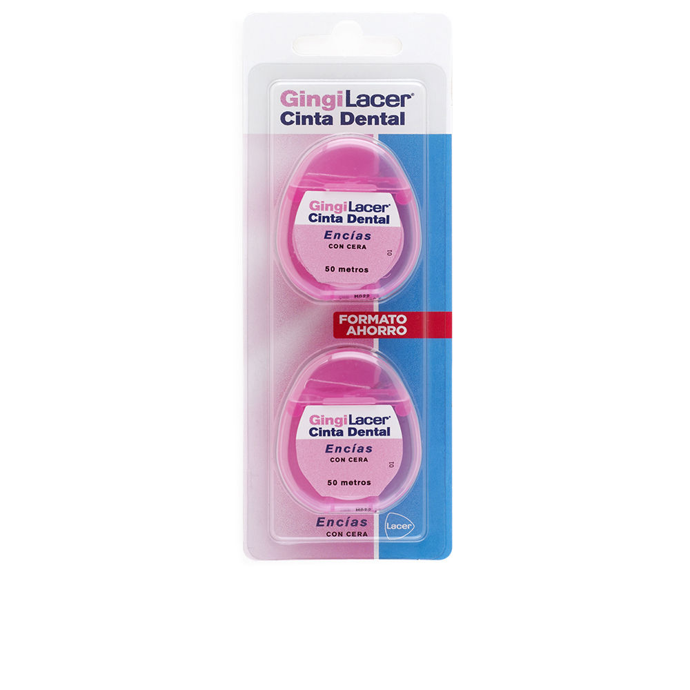 LacerGingilacerDentalTapeDuo Box of Lacer Gingilacer Dental Tape by Lacer, a dental floss indicated for cleaning sensitive gums.