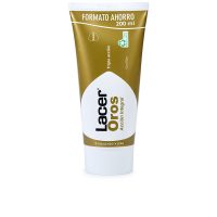 Tube  of  Lacer  Gold  Toothpaste  by  Lacer,  a  toothpaste  indicated  for  bleeding  gums  and  tooth  hypersensitivity.