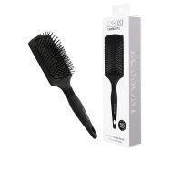 Product  container  of  Lussoni  Care  &  Style  Paddle  Detangling  Brush  by  Lussoni,  a  paddle  brush  indicated  for  gentle  hair  detangling.