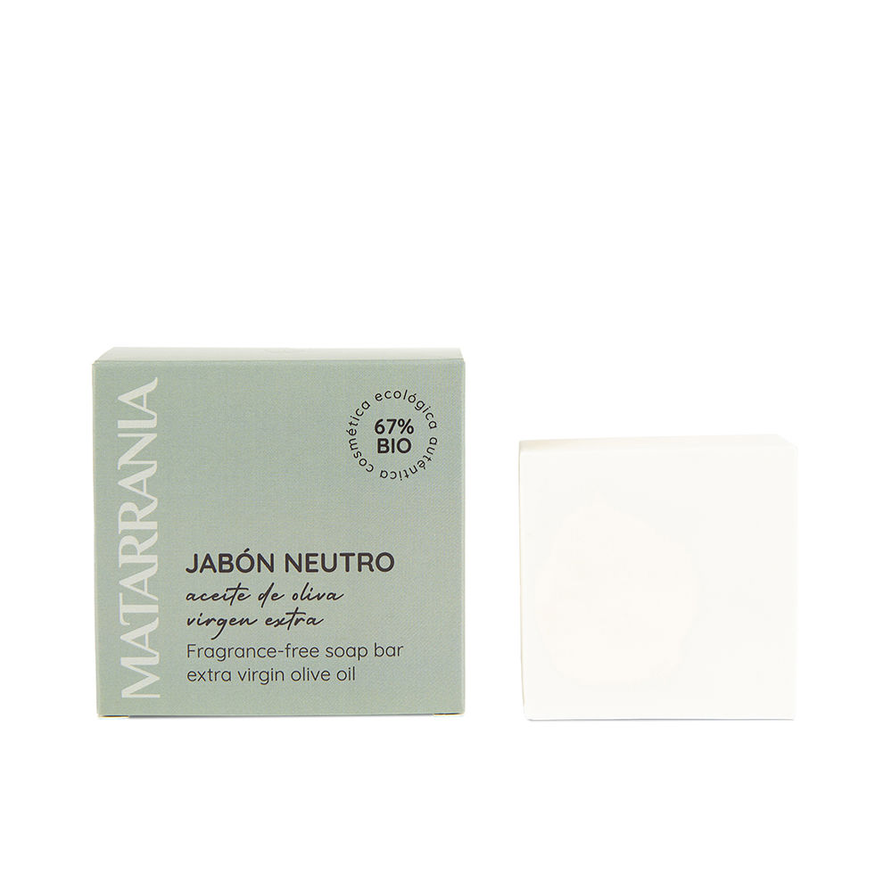 MatarraniaExtraVirginOliveOilSoapBar120g Product container of Matarrania Extra Virgin Olive Oil Soap Bar by Matarrania, a soap bar indicated for daily facial and body cleansing.