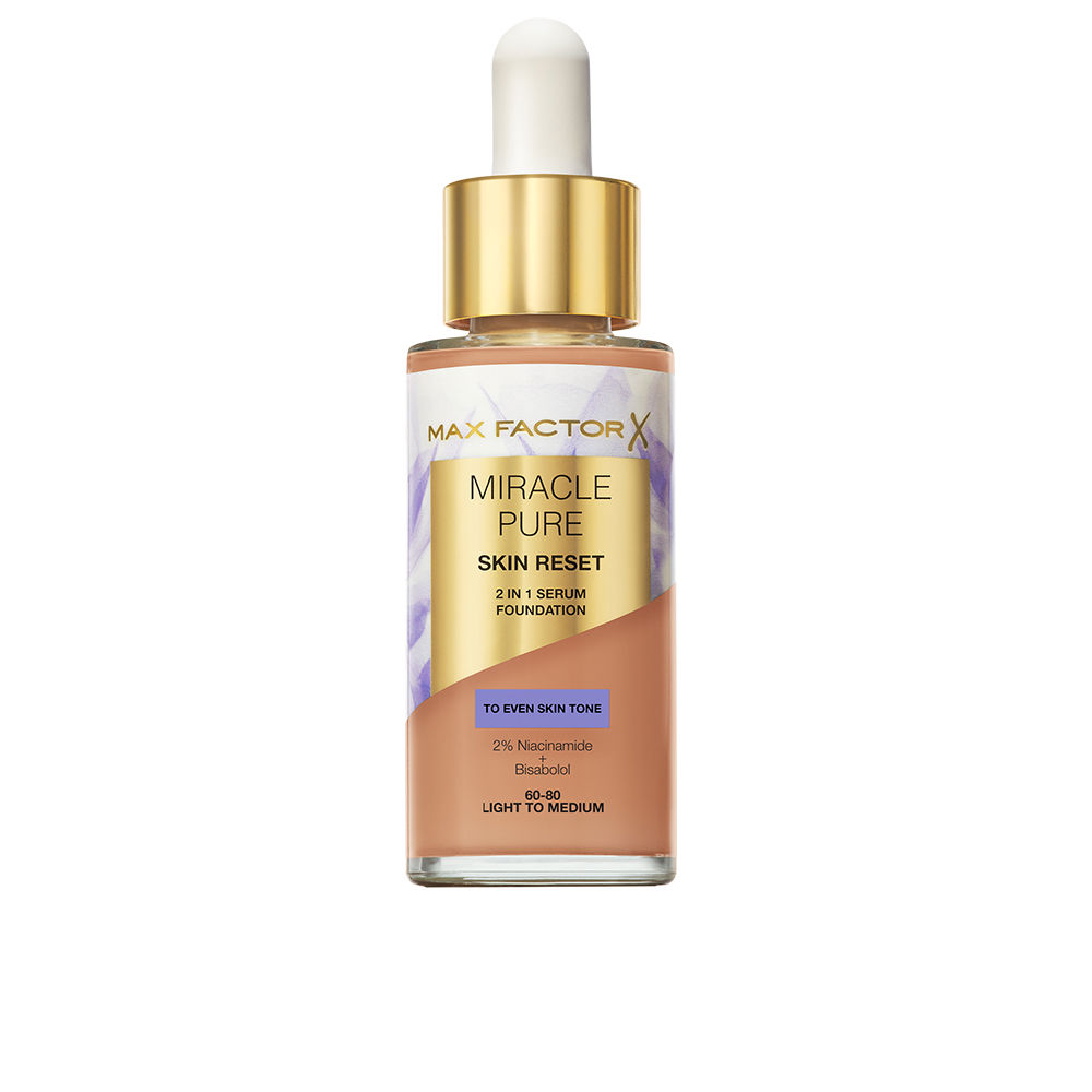 MaxFactorMiraclePureSkinResetSerumColor60-80LightToMedium30ml Max Factor Miracle Pure Skin Reset Serum Color 60-80 Light To Medium 30ml