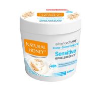 Jar  of  Natural  Honey  AdvancedCare  Sensitive  Body  Cream  by  Natural  Honey,  a  cream  indicated  for  sensitive  and  dry  skin.