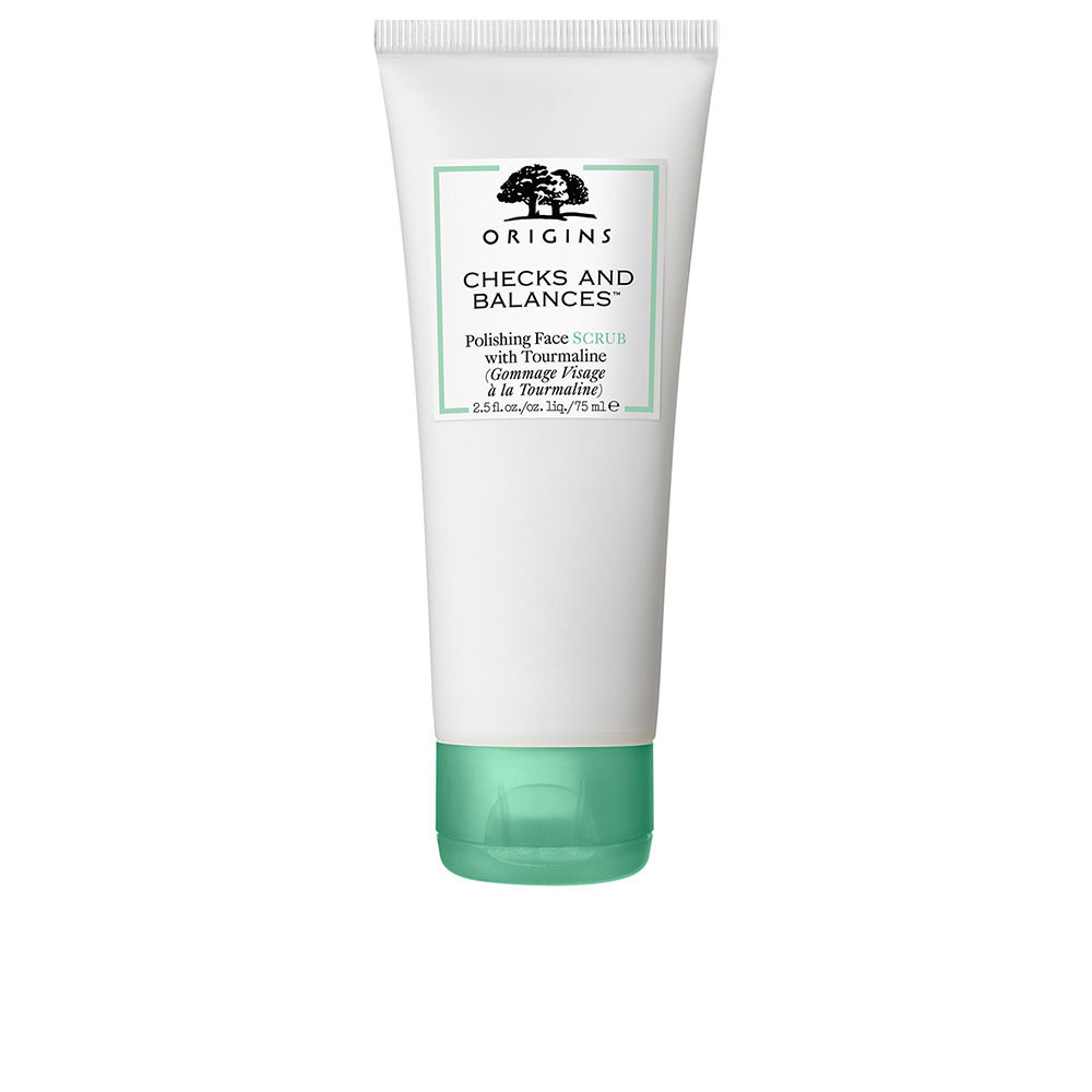 OriginsChecksAndBalancesPolishingFaceScrub75ml Tube of Origins Checks And Balances Polishing Face Scrub by Origins, a face scrub indicated for reducing pore visibility.