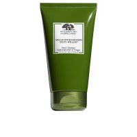Bottle  of  Origins  Mega  Mushroom  Face  Cleanser  by  Origins,  a  milky  lotion  indicated  for  removing  impurities  and  calming  redness.
