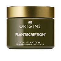 Jar  of  Origins  Plantscription  Lifting  Firming  Cream  by  Origins,  a  lifting  cream  indicated  for  lines  and  wrinkles.