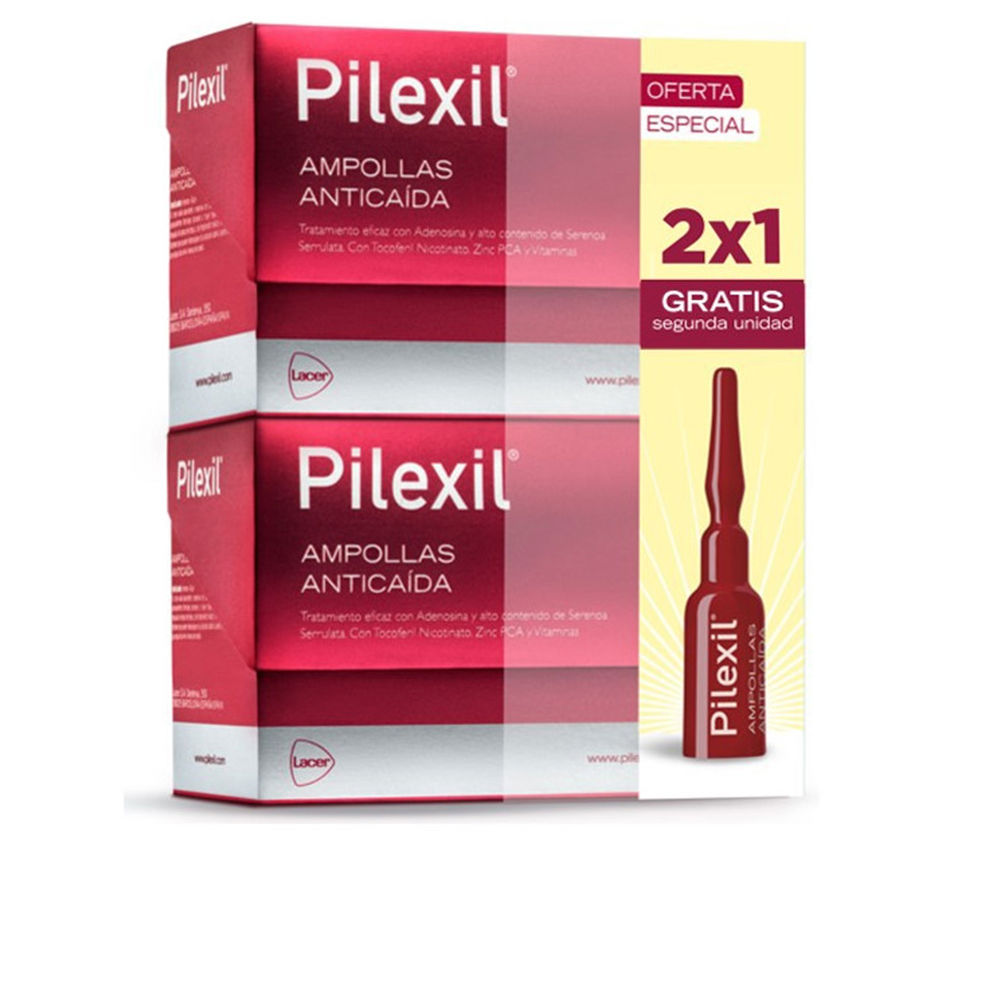 PilexilAnti-HairLossAmpoulesDuo2x20 Box of Pilexil Anti-Hair Loss Ampoules Duo 2x20 by Pilexil, a treatment indicated for combating excessive hair loss and growth.