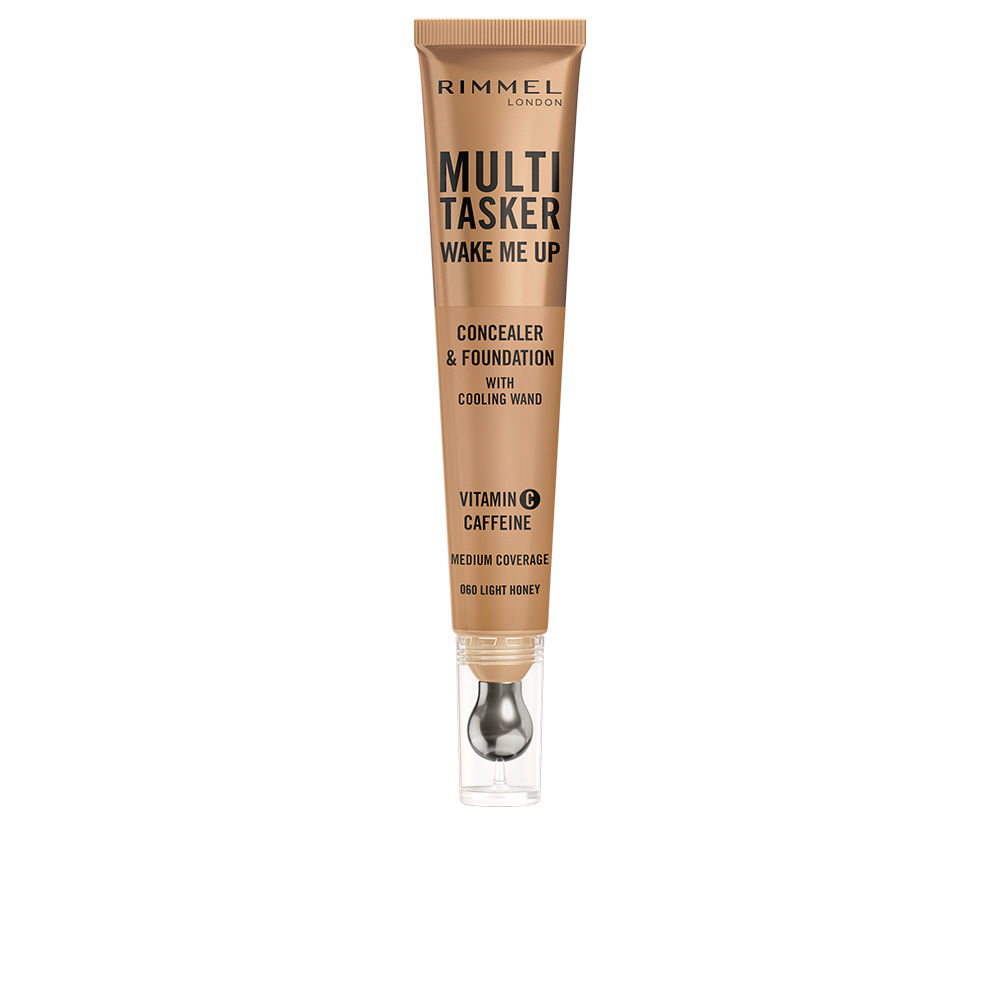 RimmelLondonMultitaskerWakeMeUpConcealerAndFoundationColorLightHoney20ml Rimmel London Multitasker Wake Me Up Corretor E Base Tonalidade Light Honey 20ml - Image 1