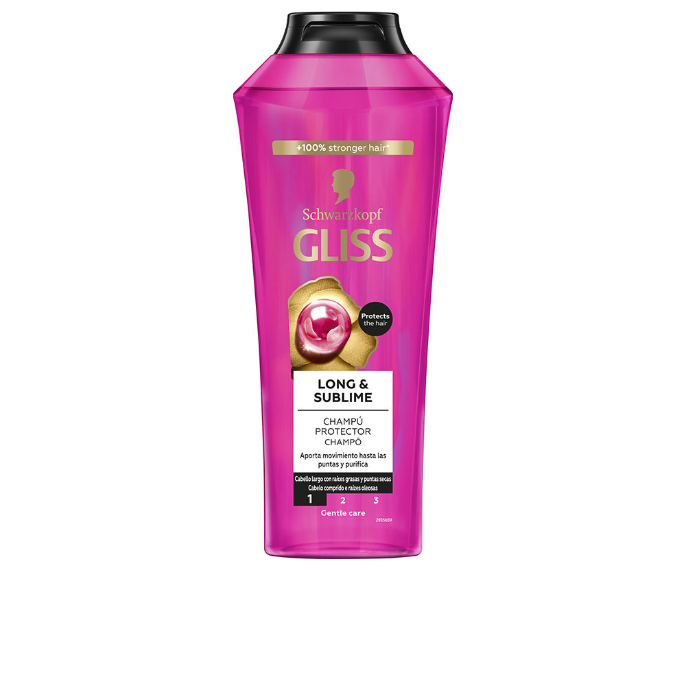 SchwarzkopfGlissLong&SublimeShampoo400ml Bottle of Schwarzkopf Gliss Long & Sublime Shampoo by Schwarzkopf, a repairing shampoo indicated for damaged hair.