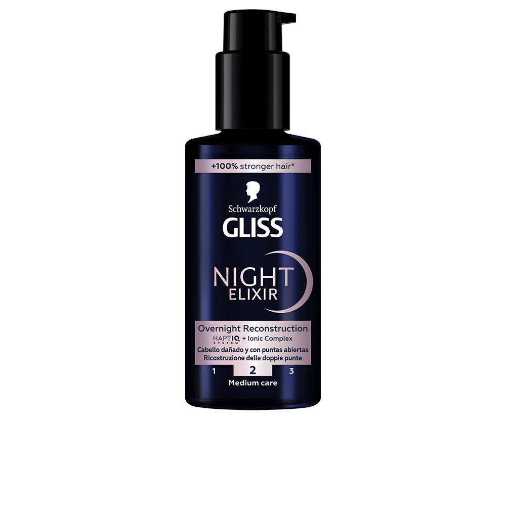 SchwarzkopfGlissNightElixirOvernightReconstructionSerum100ml Schwarzkopf Gliss Night Elixir Sérum Reparador Nocturno 100ml - Image 1