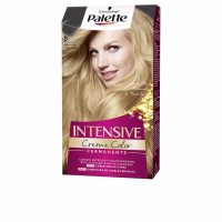 Box  of  Schwarzkopf  Palette  Intensive  Creme  Permanent  Color  8  Light  Blonde  by  Schwarzkopf,  a  hair  dye  for  gray  coverage.