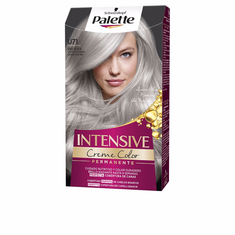 SchwarzkopfPaletteIntensiveCremePermanentColorU71SilverGray Schwarzkopf Palette インテンシブ クリーム 永久ヘアカラー U71 シルバーグレー - 画像 (1)