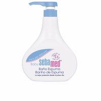 Bottle  of  Sebamed  Baby  Foam  Bath  by  Sebamed,  a  bubble  bath  wash  indicated  for  mild  cleansing  of  baby  skin.