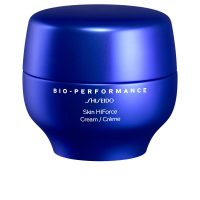 Jar  of  Shiseido  Bio-Performance  Skin  Hiforce  Cream  by  Shiseido,  an  anti-aging  cream  indicated  for  skin  rejuvenation.