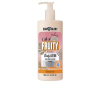 Bottle  of  Soap  &  Glory  Call  of  Fruity  Hydrating  Body  Lotion  by  Soap  &  Glory,  a  body  lotion  indicated  for  deep  skin  hydration.