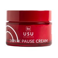 Jar  of  Usu  Cosmetics  Skin-K  Pause  Cream  by  Usu  Cosmetics,  an  anti-aging  cream  indicated  for  menopause  and  perimenopause  skin  signs.