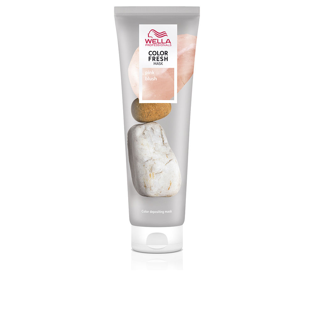 WellaProfessionalsColorFreshMaskColorPinkBlush150ml Jar of Wella Professionals Color Fresh Mask Color Pink Blush by Wella, a hair mask indicated for temporary pink color and hydration.