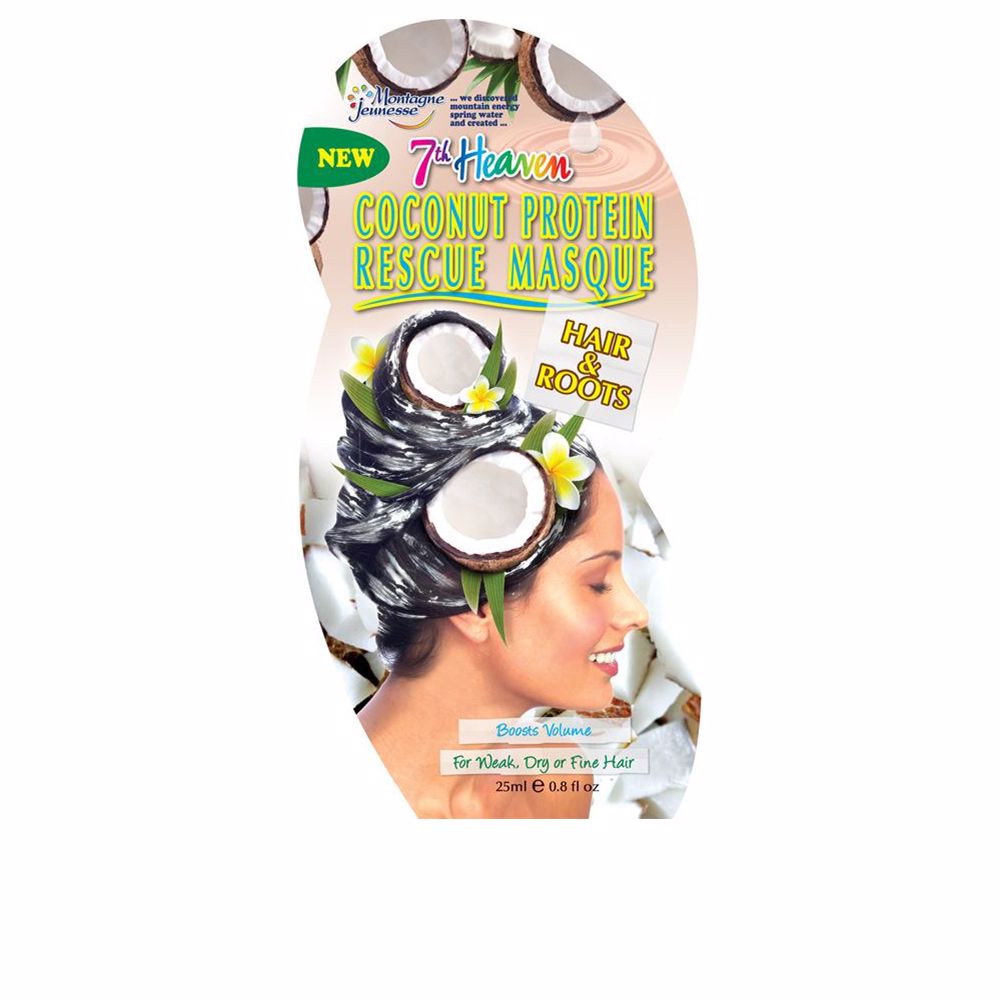 7thHeavenCoconutProteinRescueMasqueHairRoots25ml 7th Heaven ココナッツ プロテイン レスキュー マスク 髪と根元用 25ml - 画像 (1)