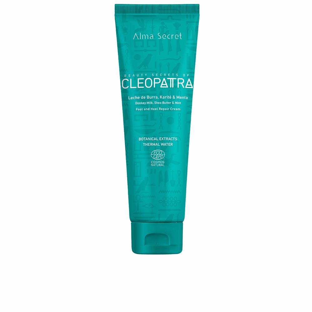AlmaSecretCleopatraFootandHeelRepairCream100ml Tube of Alma Secret Cleopatra Foot and Heel Repair Cream by Alma Secret, a cream indicated for dry or cracked heels and feet.