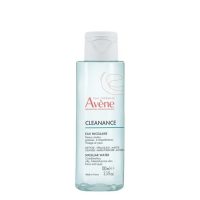 Bottle  of  Avène  Cleanance  Micellar  Water  by  Avène,  a  micellar  water  indicated  for  purifying  and  balancing  oily  skin.