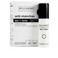 Product  container  of  Bella  Aurora  Bio10  Forte  by  Bella  Aurora,  a  treatment  indicated  for  eliminating  post-inflammatory  blemishes.
