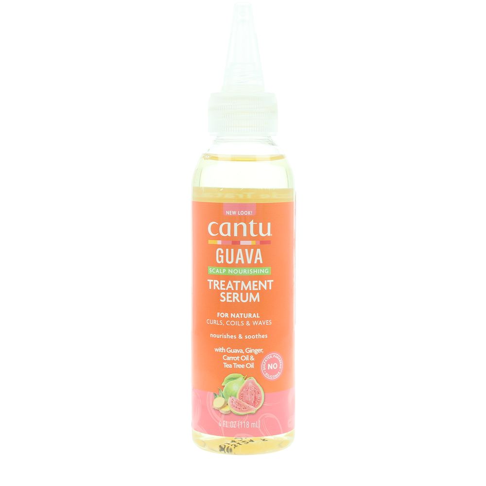 CantuGuava&GingerScalpNourishingTreatmentSerum180ml Bottle of Cantu Guava & Ginger Scalp Nourishing Treatment Serum by Cantu, a serum indicated for scalp nourishment.