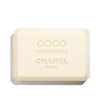 Product  container  of  Chanel  Coco  Mademoiselle  Soap  Bar  by  Chanel,  a  perfumed  soap  indicated  for  deep  skin  cleansing.