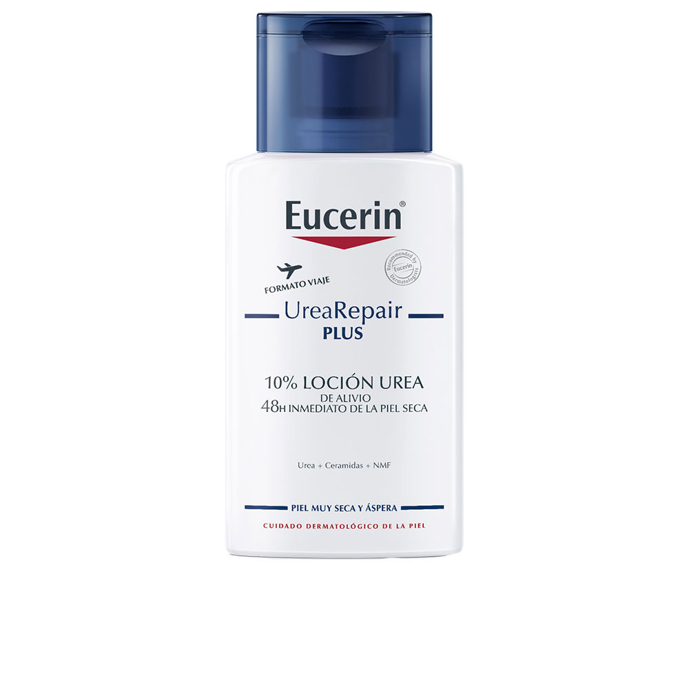 EucerinUreaRepairPlusLotion10%100ml Bottle of Eucerin UreaRepair Plus Lotion 10% by Eucerin, a body lotion indicated for intensely hydrating dry and irritated skin.