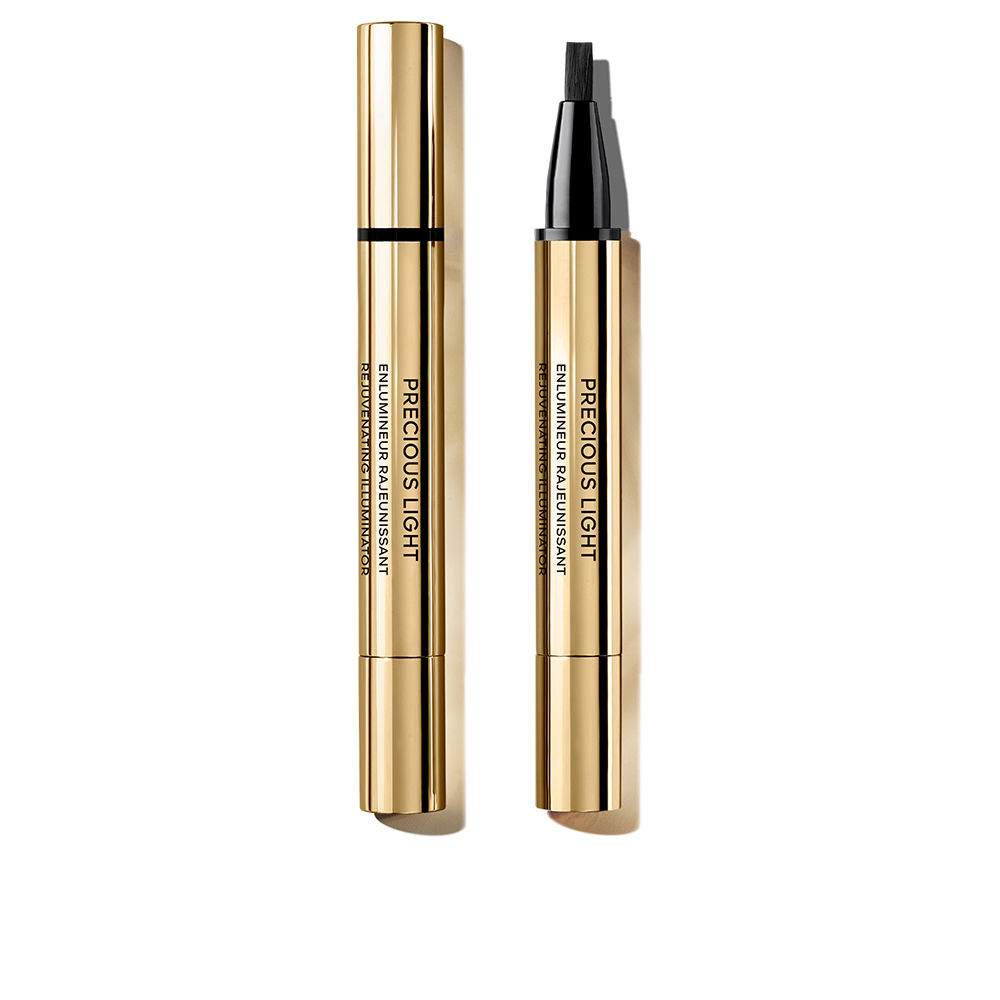 GuerlainPreciousLightRejuvenatingHighlighterColor02MediumBeige2ml Product container of Guerlain Precious Light Rejuvenating Highlighter by Guerlain, a highlighter indicated for dark areas.