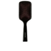 Product  container  of  Lussoni  Natural  Style  Wooden  Paddle  Brush  by  Lussoni,  a  wooden  brush  indicated  for  detangling  hair.