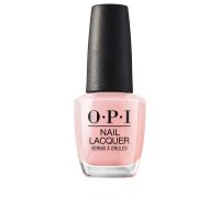 Bottle  of  Nail  Lacquer  by  Opi,  a  nail  polish  indicated  for  providing  a  long-lasting  vibrant  color  in  Rosy  Future.